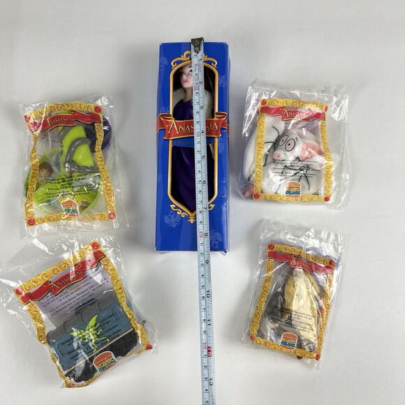 BURGER KIING Anastasia Toy Lot Kid's Club VTG 90s Hair Grow Doll Bartok Figures - Picture 2 of 9